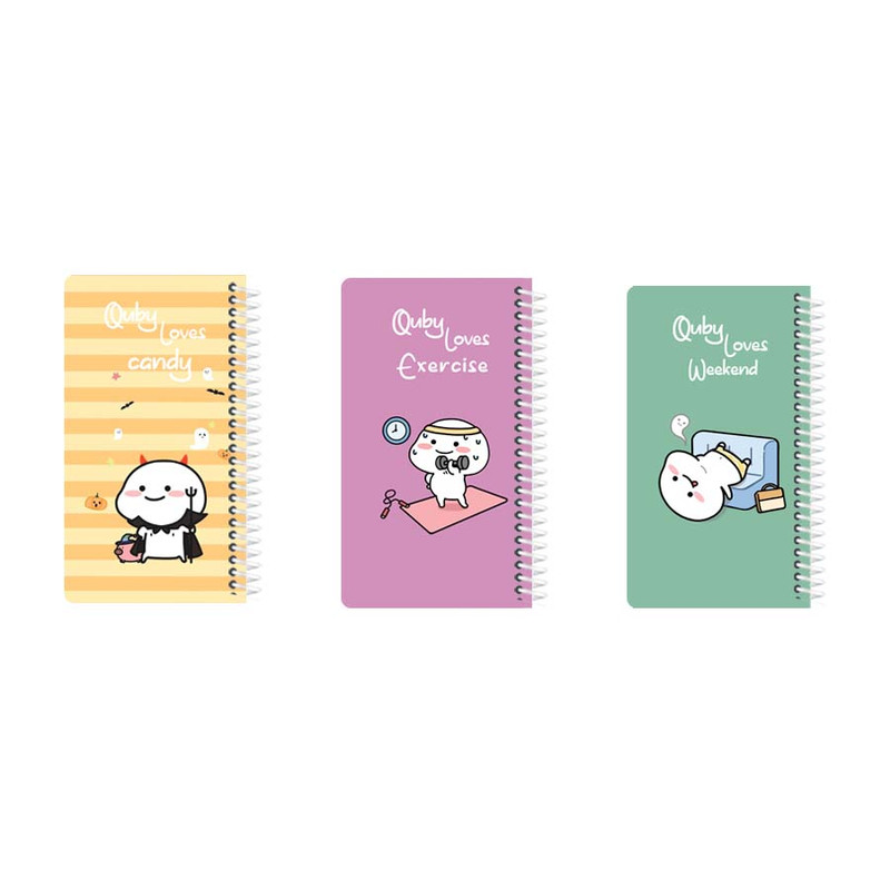 دفترچه خط دار 50 برگ یاسکو مدل کوبی طرح دمبل مجموعه 3 عددی