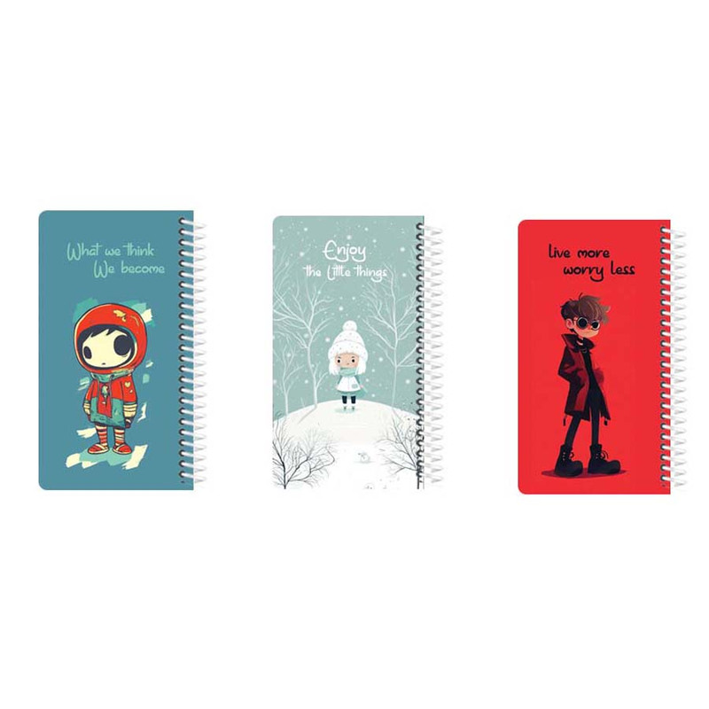 دفتر یادداشت 50 برگ یاسکو مدل کیوت طرح اسپرت مجموعه 3 عددی