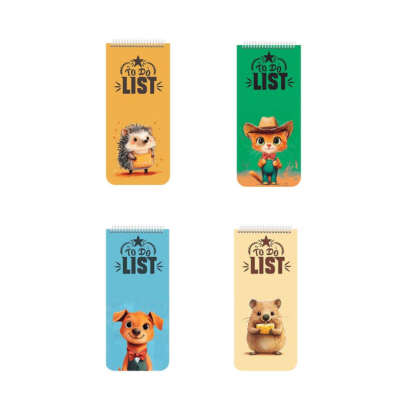 دفترچه برنامه ریزی 60 برگ یاسکو مدل لیست کارها بتا طرح حیوانات