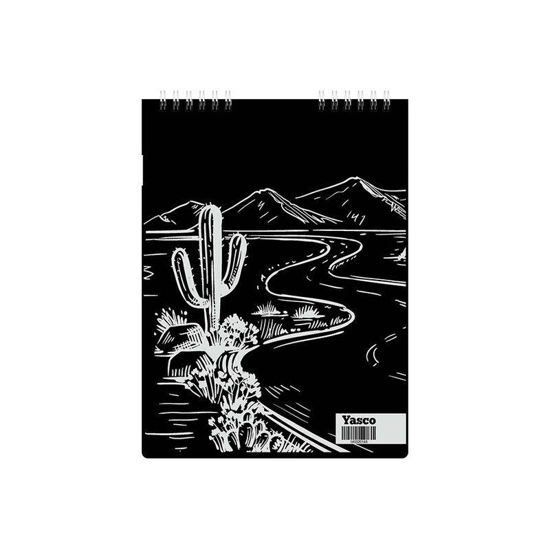 دفتر طراحی 25 برگ یاسکو مدل سیاه برگ طرح آریزونا