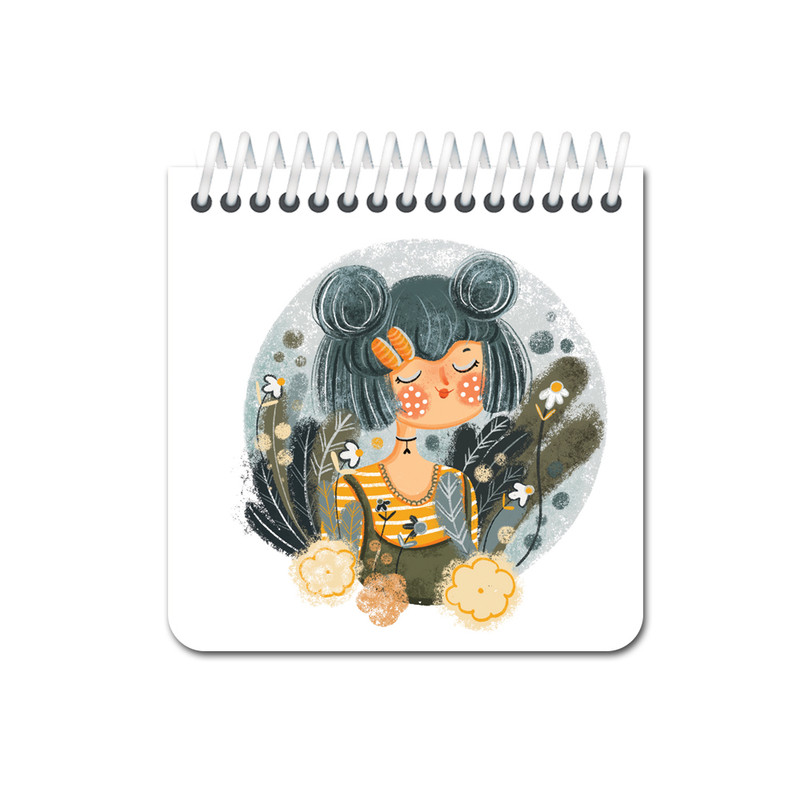 دفترچه یادداشت یاس آکام طرح عروسک مدل بدون خط