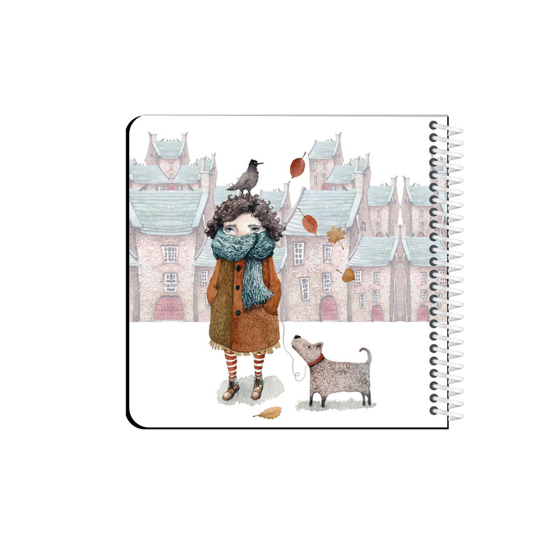 دفتر اسکرپ بوک سیاه برگ یاس آکام طرح شهر عجیب