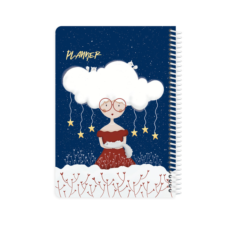 دفتر برنامه ریزی 120 برگ یاس آکام مدل 9 ماهه طرح تارا