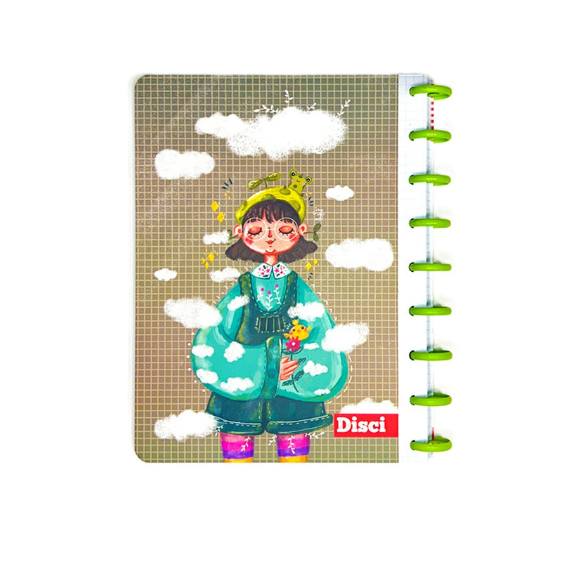 دفتر شطرنجی 80 برگ یاس آکام مدل دیسکی طرح دلبر