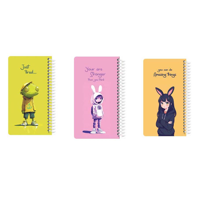 دفتر یادداشت 50 برگ یاسکو مدل کیوت طرح خرگوشی مجموعه 3 عددی