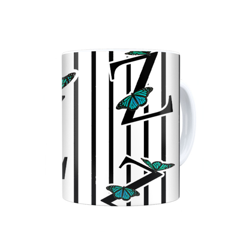 ماگ ترمه طراحان ایده مدل حرف Z پروانه ای کد cfp3029