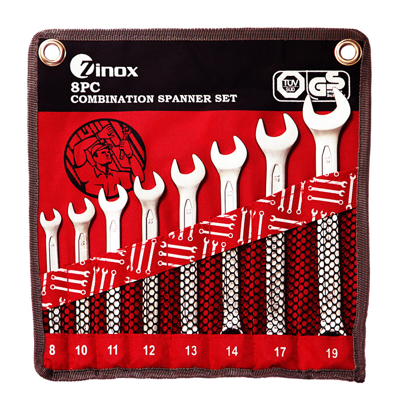 مجموعه 8 عددی آچار یک سر تخت یک سر رینگی زینوکس کد ZX8C