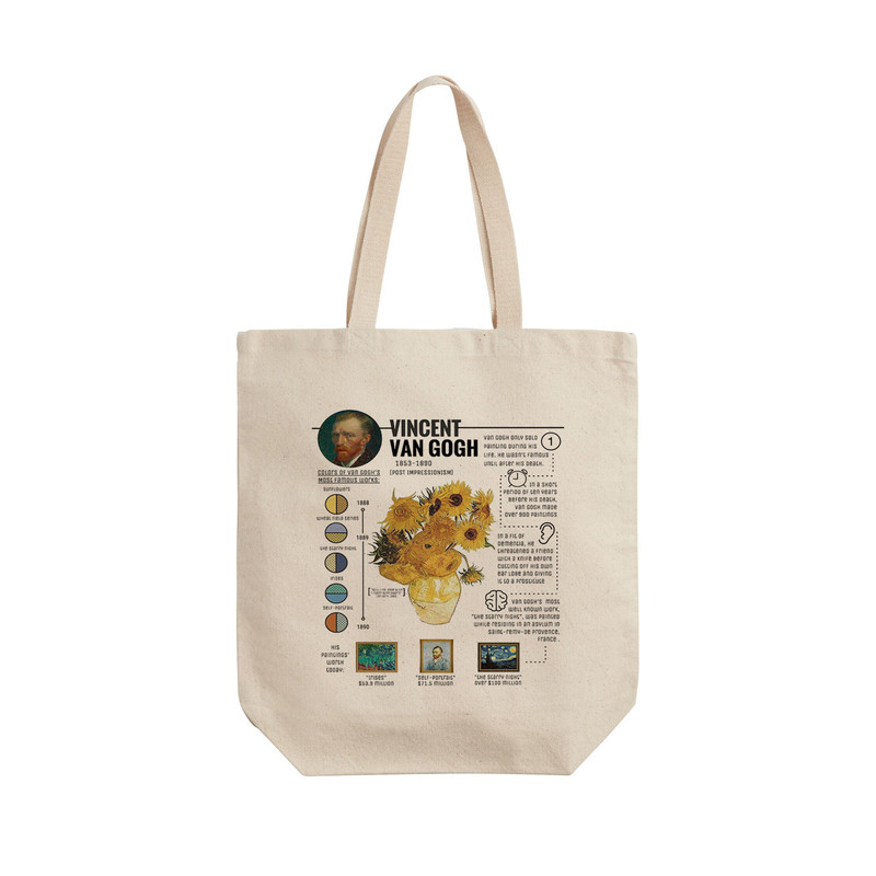 ساک خرید ترمه طراحان ایده مدل ون گوگ کد strm1125 - L