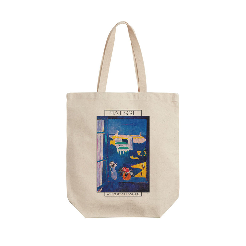 ساک خرید ترمه طراحان ایده مدل پنجره ای رو به طنجه از ماتیس کد art0690 - L