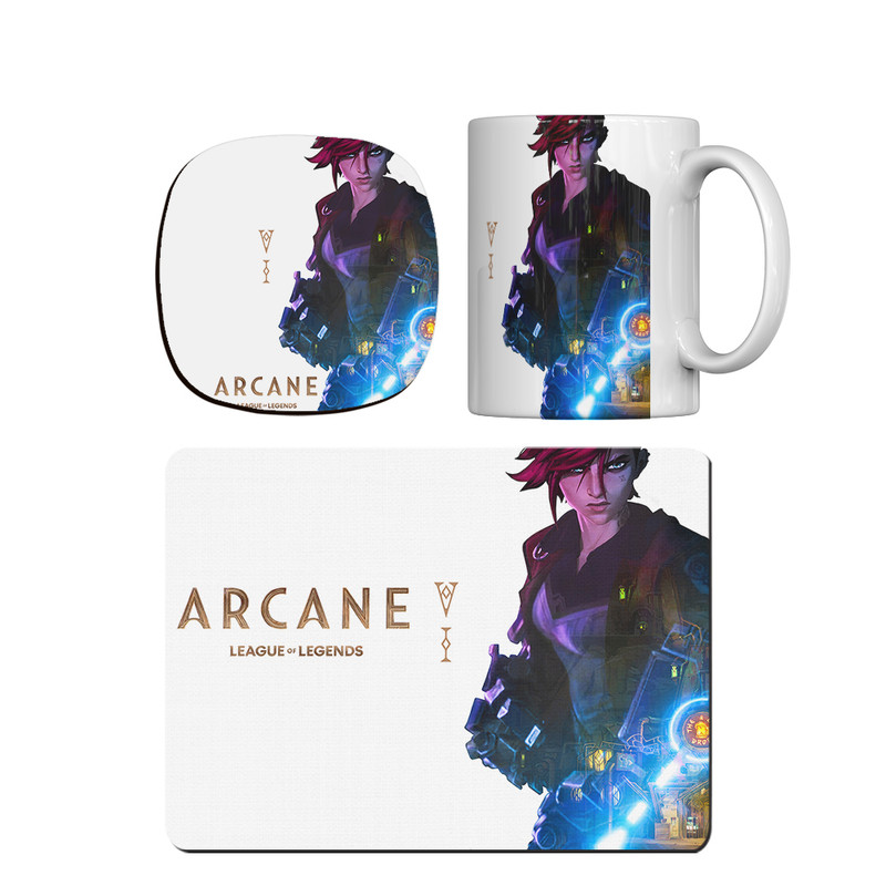 ماگ ترمه طراحان ایده مدل وی انیمیشن آرکین کد cfp1738 همراه با زیر لیوانی و موس پد