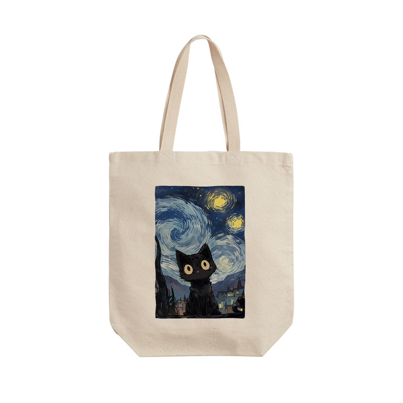 ساک خرید ترمه طراحان ایده مدل گربه ونگوگ کد strm1074 - L