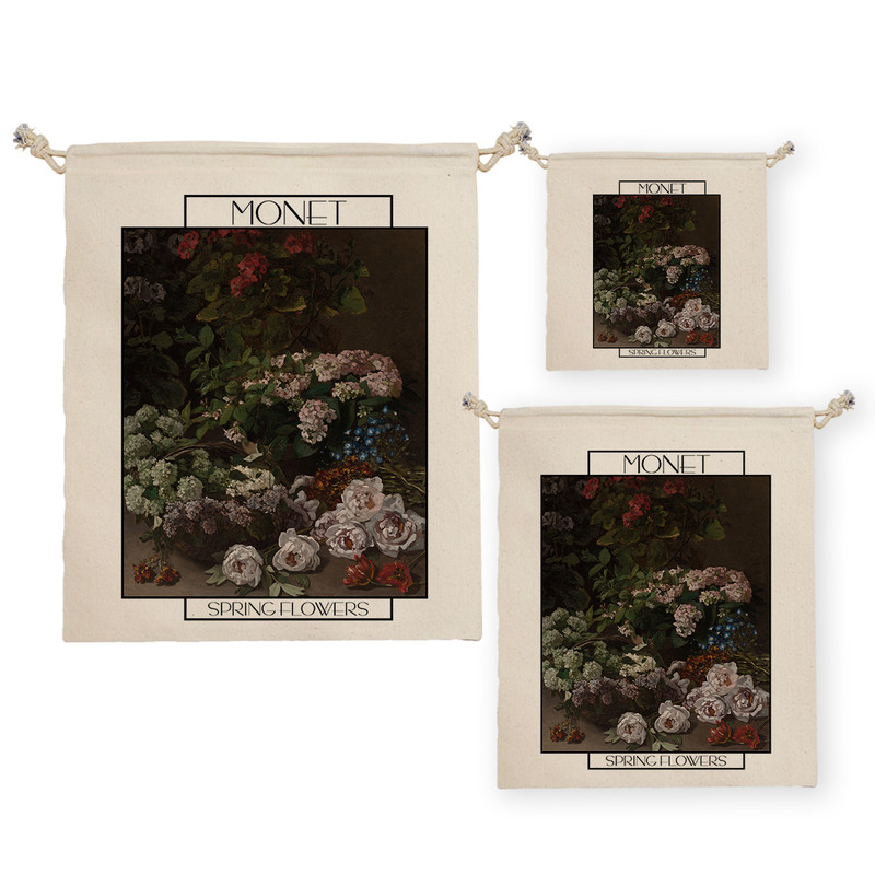 نظم دهنده ترمه طراحان ایده مدل کیسه بنددار گل های بهاری از مونه کد art0217 بسته سه عددی