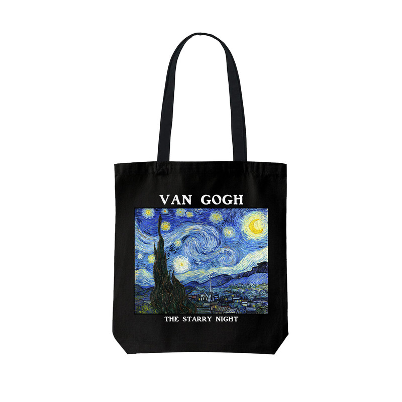 ساک خرید ترمه طراحان ایده مدل شب ستاره ای از ونگوگ کد art0010 - L