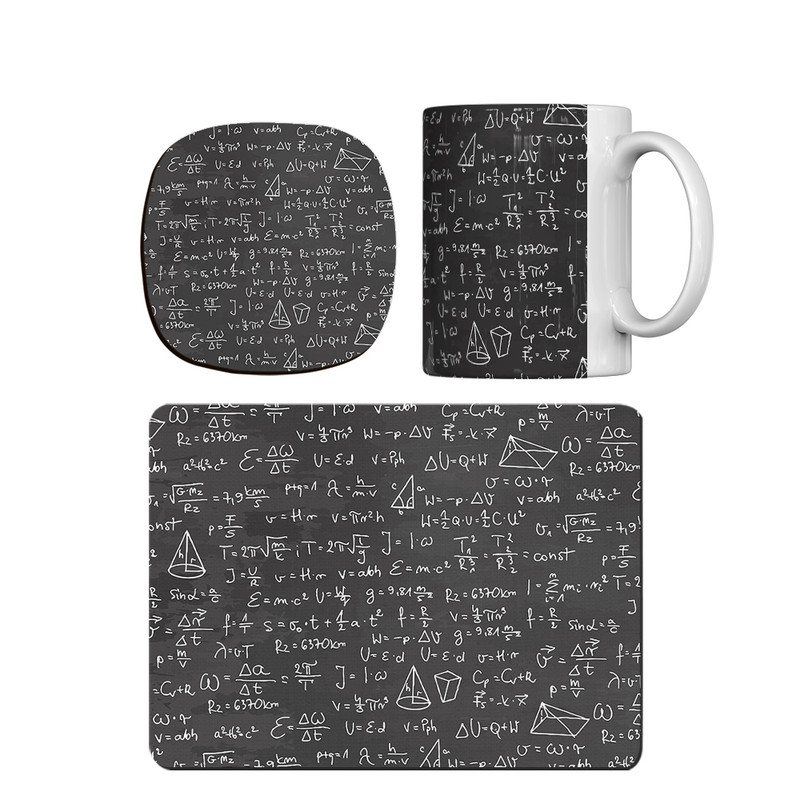 ماگ ترمه طراحان ایده مدل پترن ریاضی کد strm0080 همراه با زیر لیوانی و موس پد