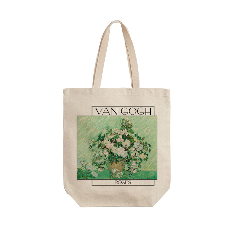 ساک خرید ترمه طراحان ایده مدل رزها از ونگوگ کد art021 - L
