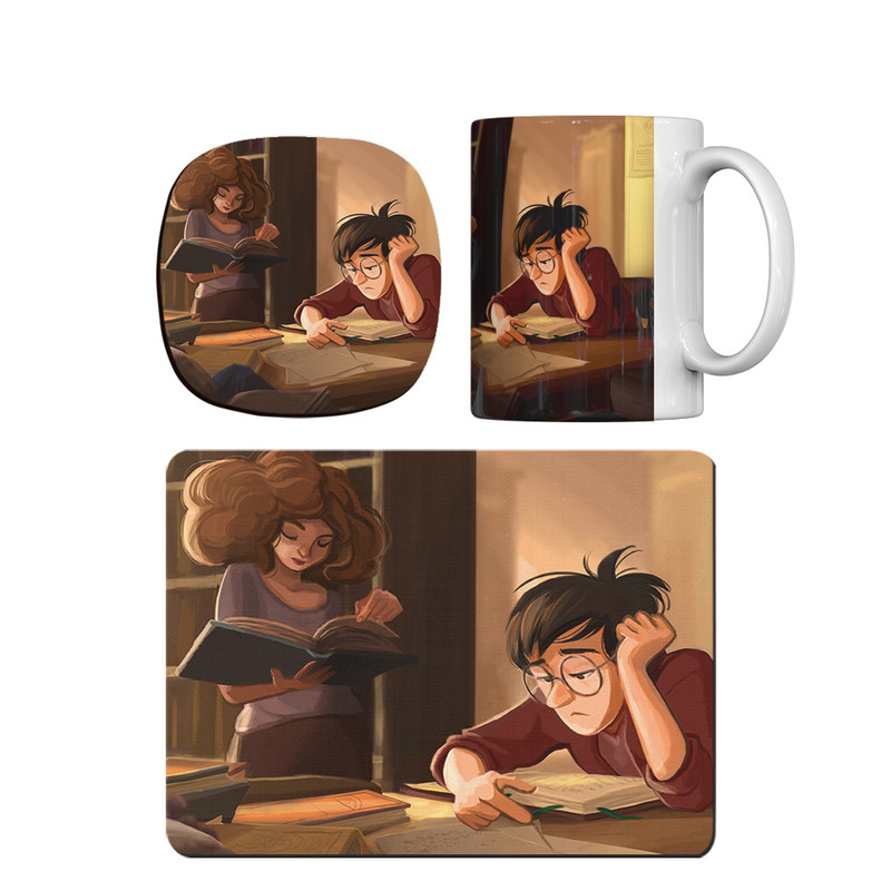 ماگ ترمه طراحان ایده مدل کتابخوان ها کد cfp1709 همراه با زیر لیوانی و موس پد