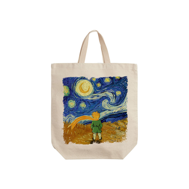 ساک خرید ترمه طراحان ایده مدل شازده کوچولوی ونگوگی کد cfp2078 - S