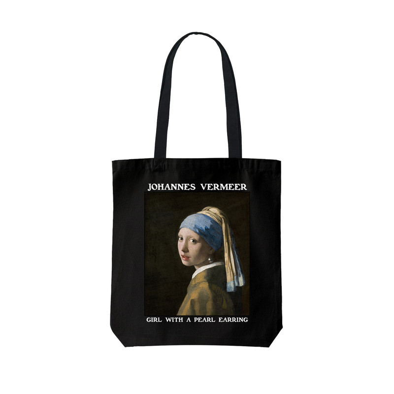 ساک خرید ترمه طراحان ایده مدل دختری با گوشواره مروارید از ورمر کد art0569 - L