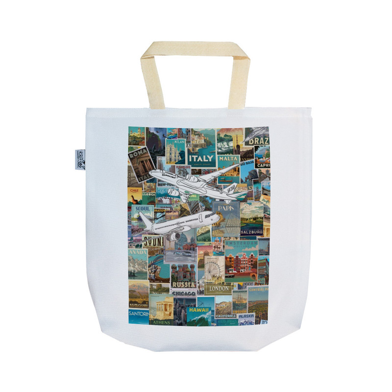 ساک خرید ترمه طراحان ایده مدل خلبان و جهانگرد کد job0071 - SS