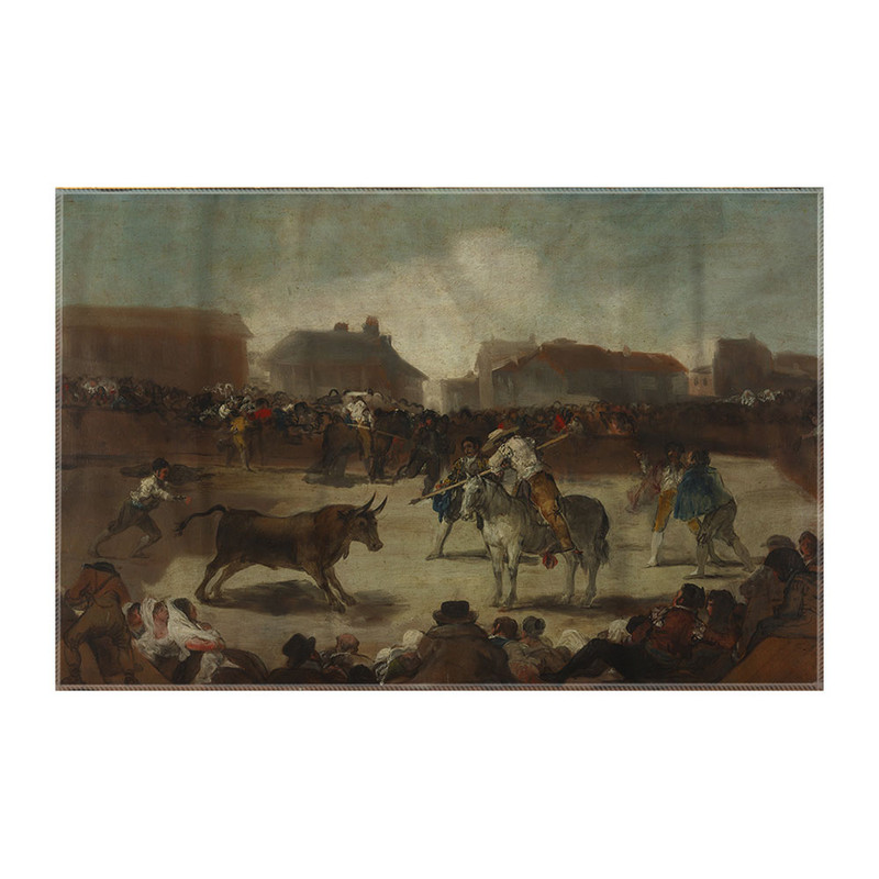 کاغذ کادو ترمه طراحان ایده مدل گاوبازی در یک شهر از گویا کد art0286 