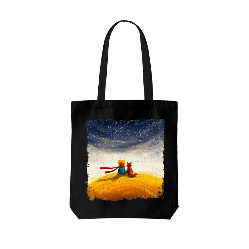 ساک خرید ترمه طراحان ایده مدل شازده کوچولو و روباه کد cfp2031 - L