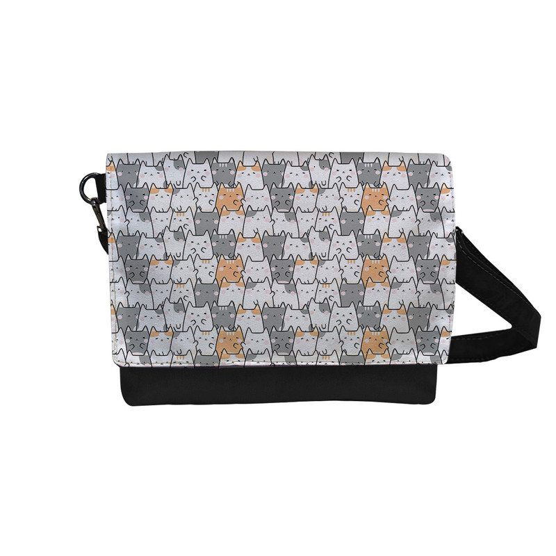 کیف رودوشی زنانه ترمه طراحان ایده مدل پترن گربه های بامزه strm0196