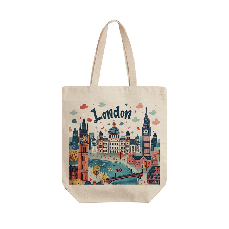 ساک خرید ترمه طراحان ایده مدل طرح کارتونی لندن کد strm0772 - L