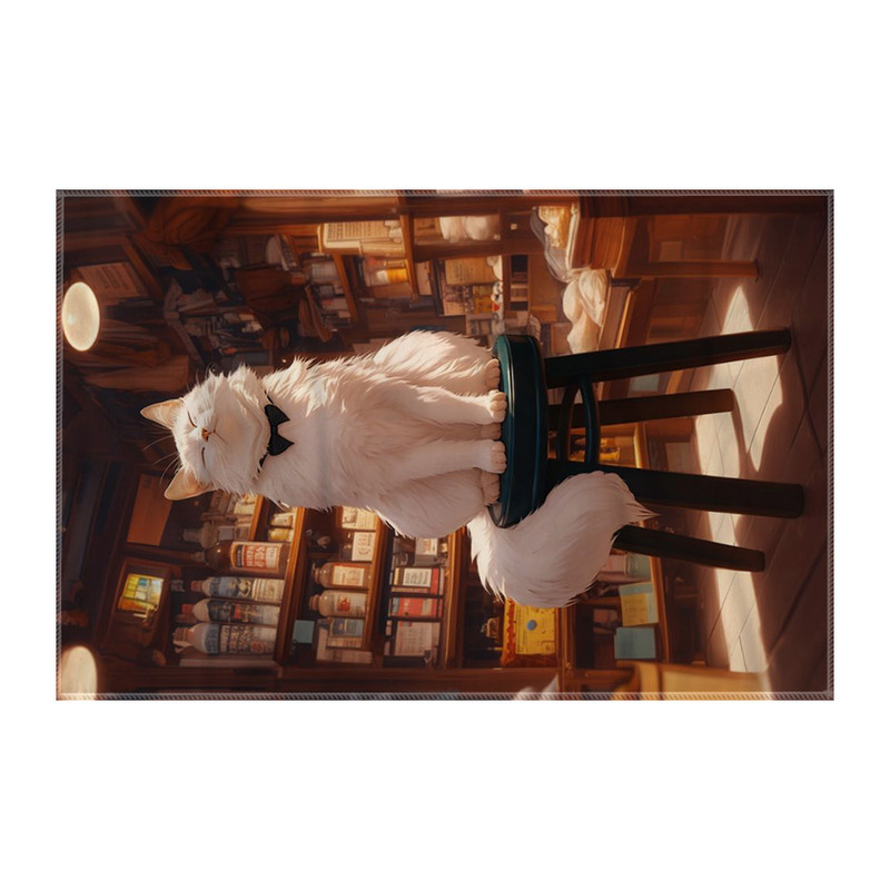 کاغذ کادو ترمه طراحان ایده مدل گربه سفید کد strm1103