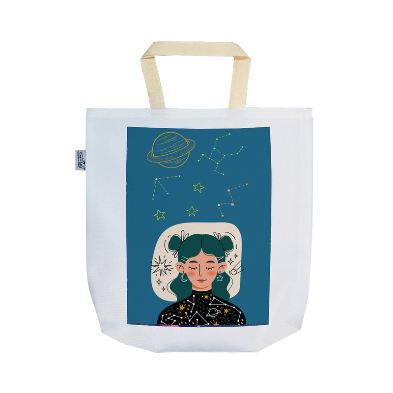 ساک خرید ترمه طراحان ایده مدل دختر رویا پرداز کد zyp086 - SS