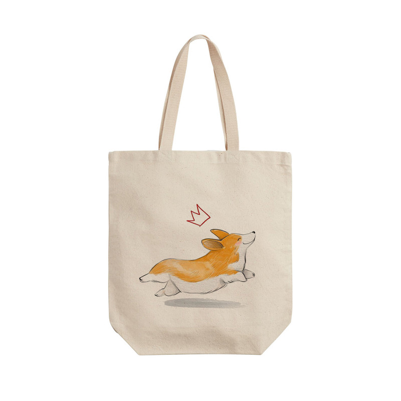 ساک خرید ترمه طراحان ایده مدل سگ خوشحال کد strm1104 - L