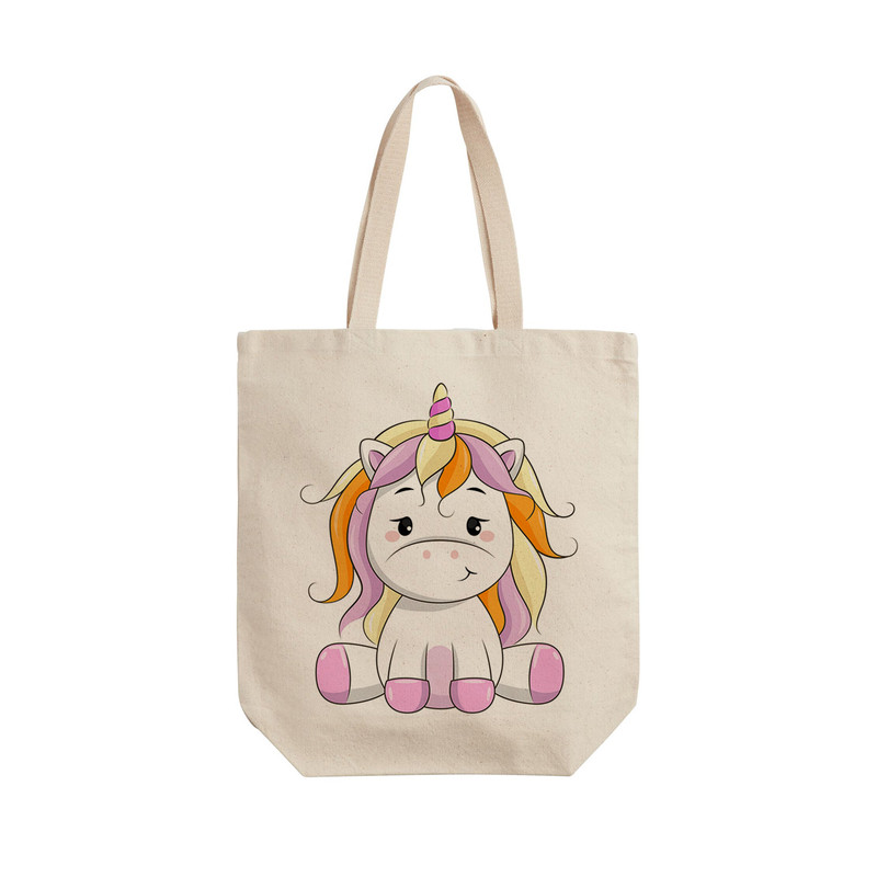 ساک خرید ترمه طراحان ایده مدل تک شاخ رنگی کد cfp1351 - L