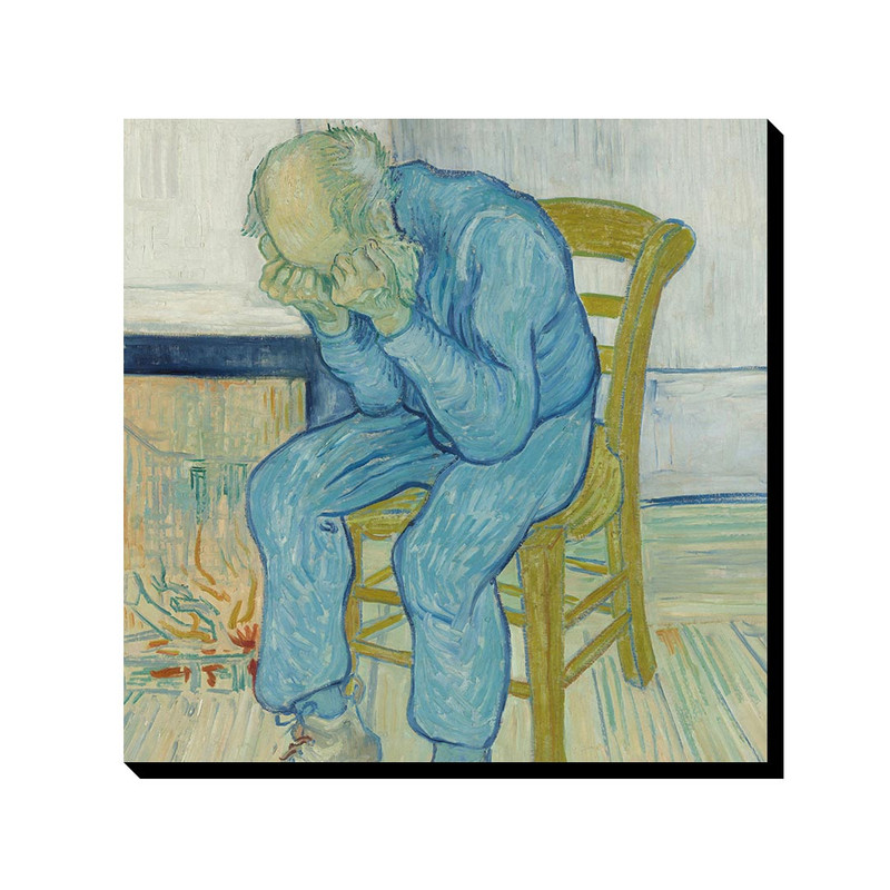 تابلو ترمه طراحان ایده طرح پیرمرد غمگین از ونگوگ کد art0019