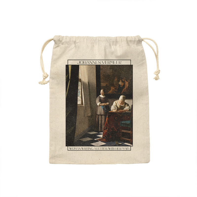 کیسه نان و سبزی ترمه طراحان ایده مدل زنی در حال خواندن نامه با خدمتکارش از ورمر کد art0592 - L