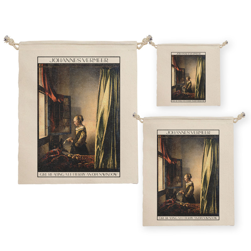 نظم دهنده ترمه طراحان ایده مدل دختری در حال خواندن نامه کنار پنجره از ورمر کد art0567 مجموعه سه عددی