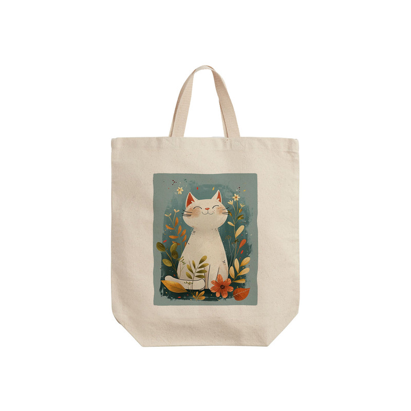 ساک خرید ترمه طراحان ایده مدل گربه خوشحال کد strm1070 - S