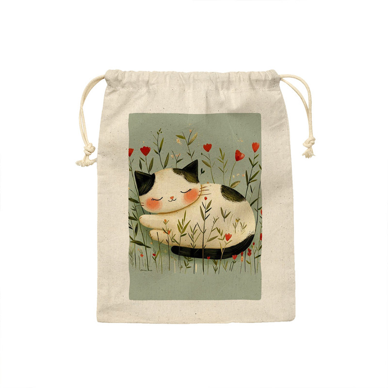 کیسه نان و سبزی ترمه طراحان ایده مدل گربه در گل کد strm1096 - S