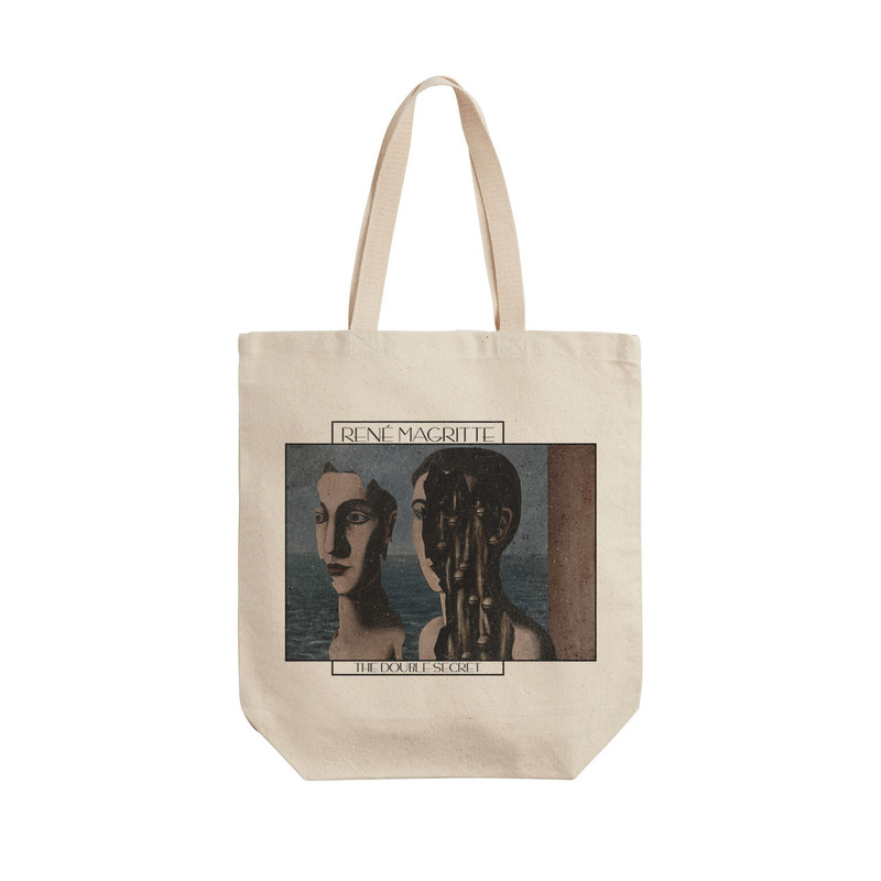 ساک خرید ترمه طراحان ایده مدل راز دوگانه از ماگریت کد art0422 - L