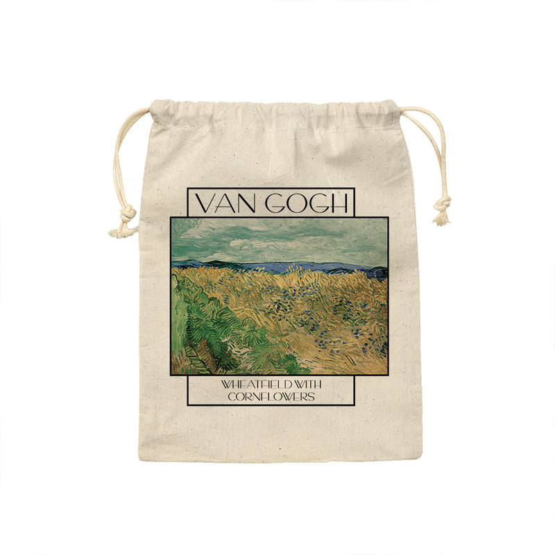 کیسه نان و سبزی ترمه طراحان ایده مدل مزرعه گندم و گل های ذرت از ونگوگ کد art0004 - S