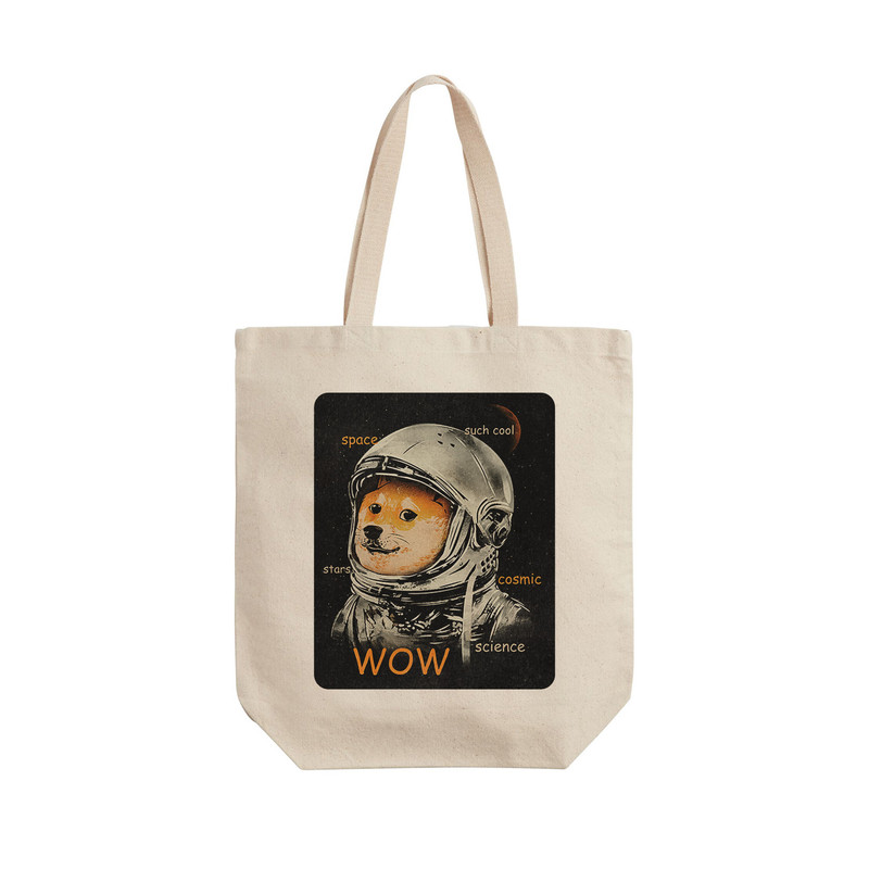 ساک خرید ترمه طراحان ایده مدل روباه فضانورد کد cfp1076 - L