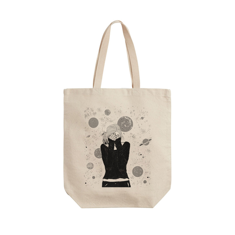 ساک خرید ترمه طراحان ایده مدل دختر فضایی کد cfp1071 - L