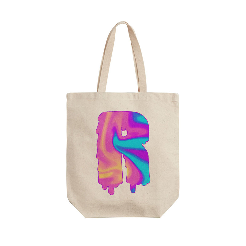 ساک خرید ترمه طراحان ایده مدل حرف R هولوگرامی کد cfp2994 - L