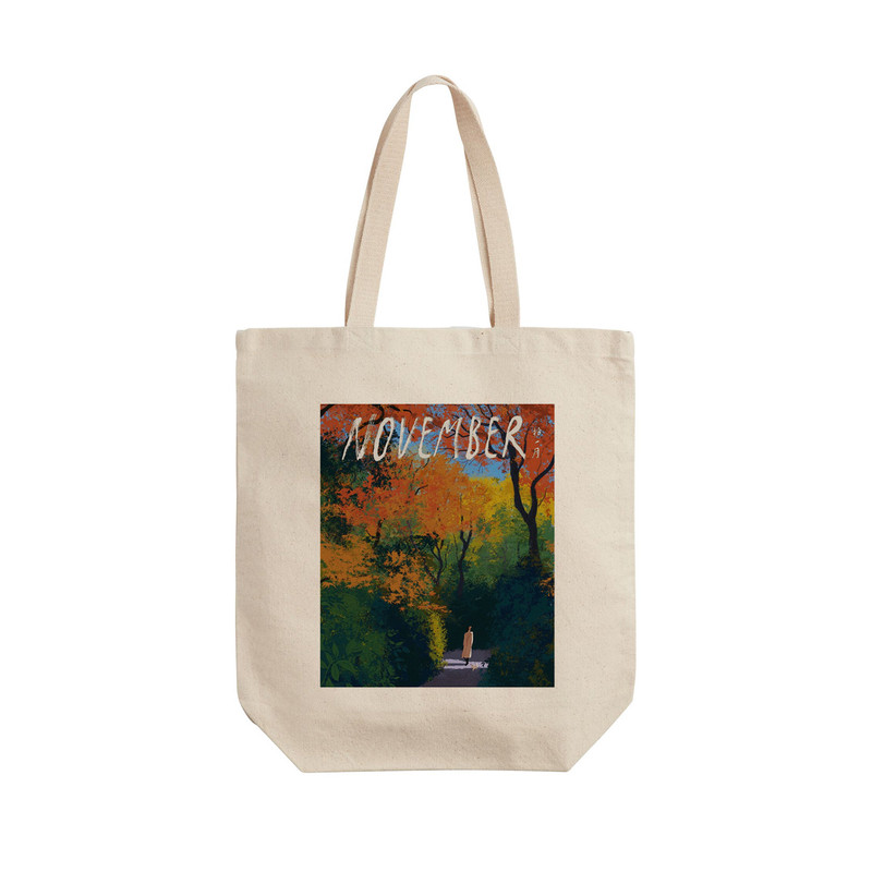 ساک خرید ترمه طراحان ایده مدل طرح پاییزی کد strm0785