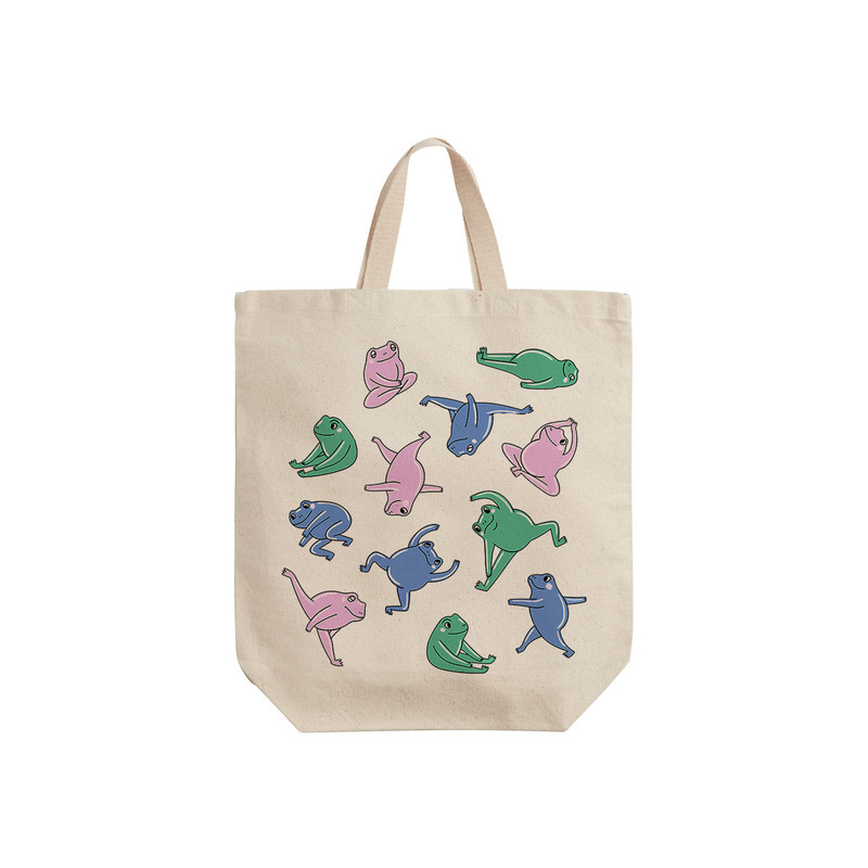 ساک خرید ترمه طراحان ایده مدل پترن قورباغه بامزه کد cfp2024 - S