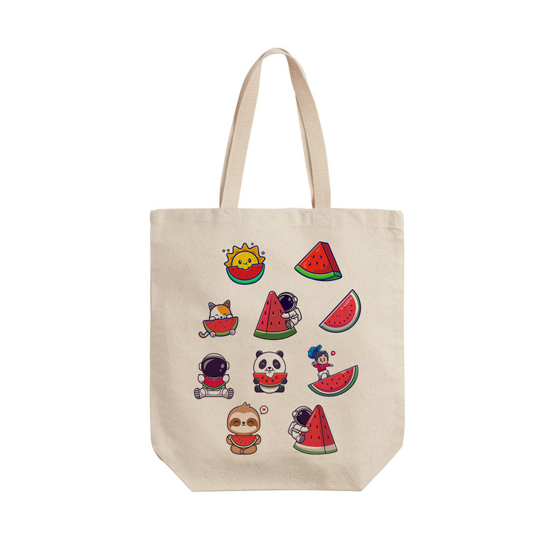 ساک خرید ترمه طراحان ایده مدل پترن هندوانه کیوت یلدا کد cfp2087 - L