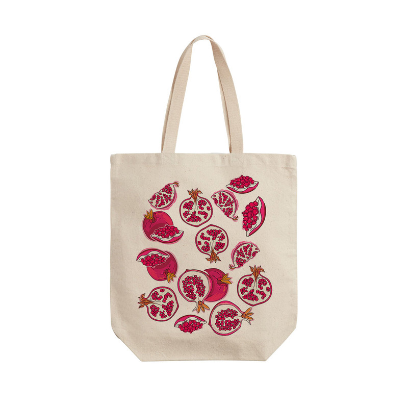 ساک خرید ترمه طراحان ایده مدل یک قاچ انار یلدا کد cfp2098 - L