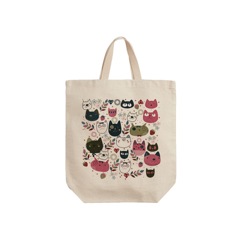 ساک خرید ترمه طراحان ایده مدل گربه ها کد cfp1102 - S