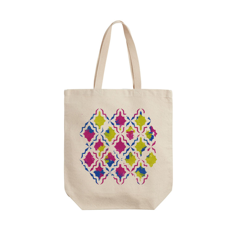 ساک خرید ترمه طراحان ایده مدل بافت صورتی کد cfp1195 - L