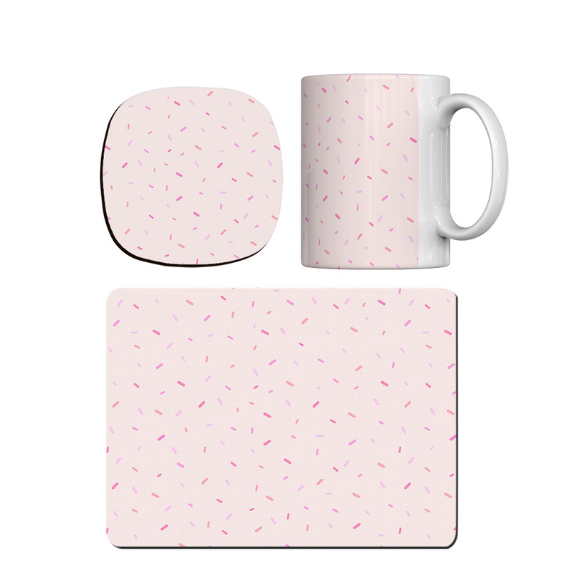 ماگ ترمه طراحان ایده مدل پترن کپسول های رنگی کد strm0179 همراه با زیر لیوانی و موس پد