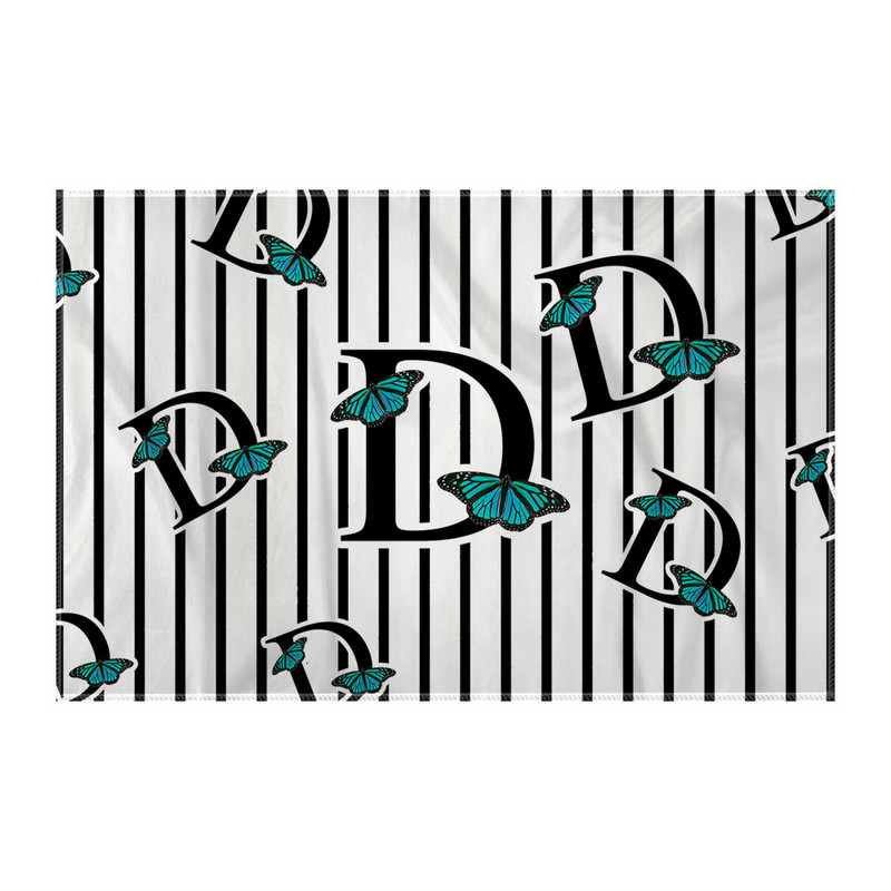 کاغذ کادو ترمه طراحان ایده مدل حرف D  پروانه ای کد cfp3006