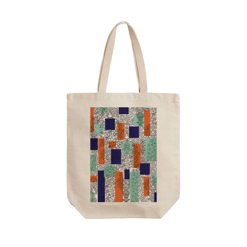 ساک خرید ترمه طراحان ایده مدل پترن گلدان کد cfp2013 - L